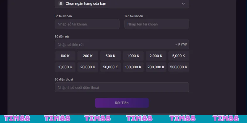 Rút tiền thắng sau khi tích lũy lợi nhuận thành công