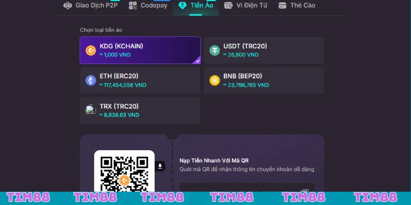 Ưu tiên kênh thanh toán bằng tiền ảo với hạn mức rất cao